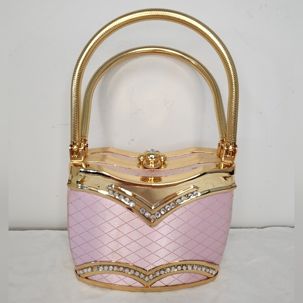 Vibtage Pink & Gold Cocktail Purse - Picture 3 of 14